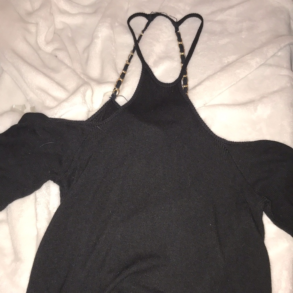 rue 21 black chained shirt